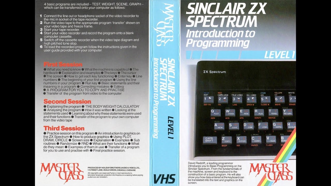 Sinclair ZX Spectrum - Introduction to Programming | VHS | 1983