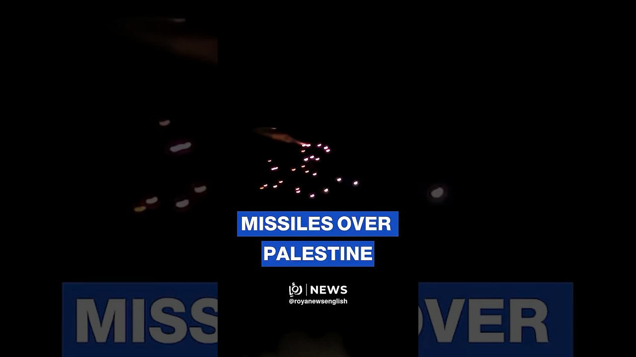 Iranian cluster ballistic missiles cross Palestinian airspace, recorded