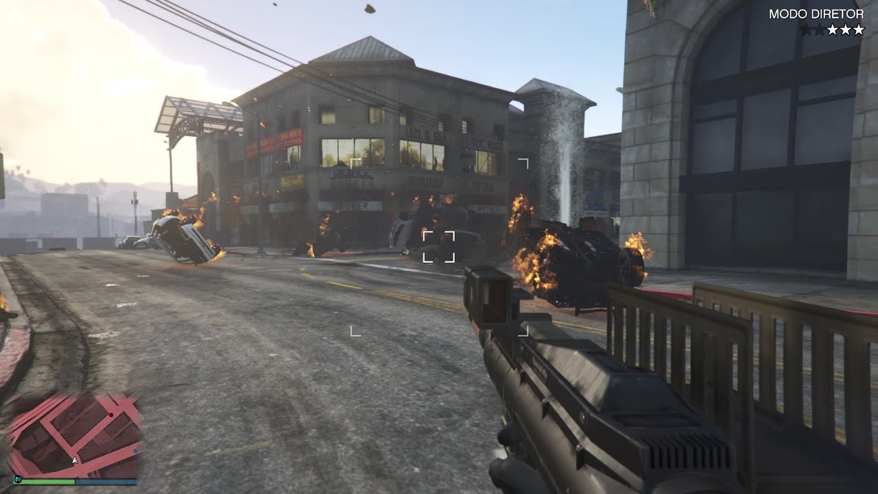GTA 5 PC - Epic Five Star Rampage/ Griefer Guided Missile GUNPlay (Director Mode) *NO Cheats*