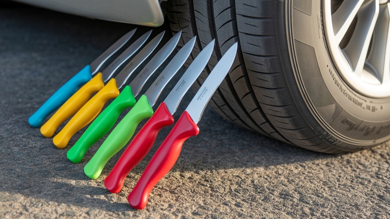 Experiment: Tires Crushing Crunchy Stuff 🚗