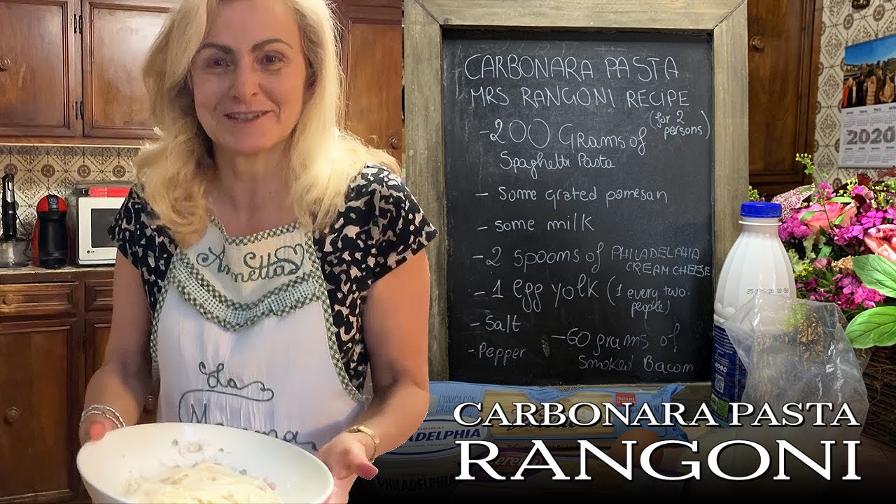 Carbonara pasta recipe from Mrs. Rangoni
