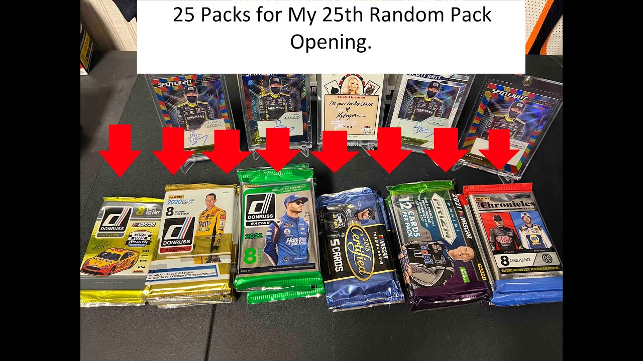 Random NASCAR Pack Opening #25. 25 packs opened in celebration!