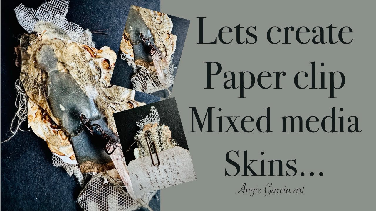 Mixed media paper clip skin! #artjournal #mixedmedia #howto