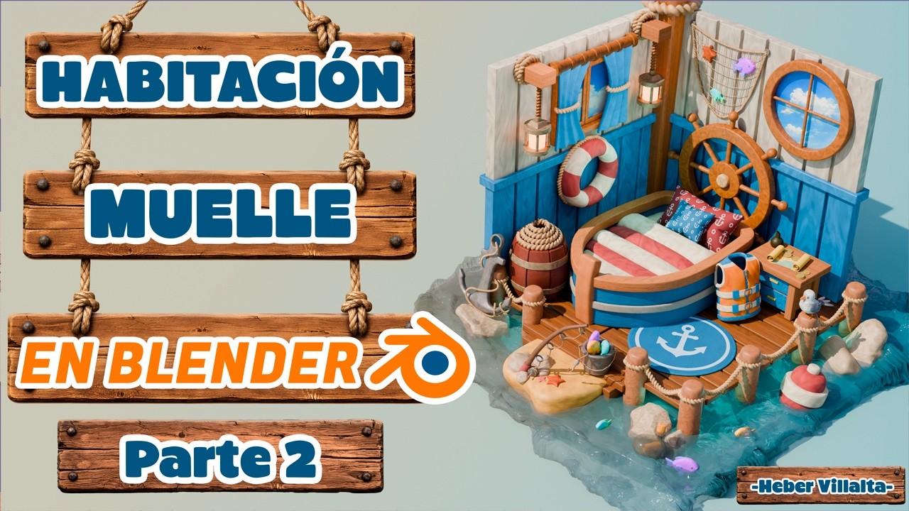 Habitacion Muelle en Blender - Parte 2