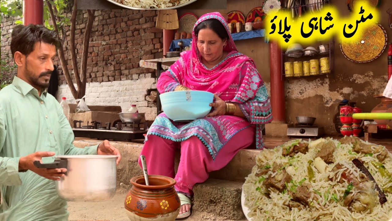 Authentic Village Day in Northern Punjab | Homemade Royal Mutton Pulao | Village Rain | Village Sham