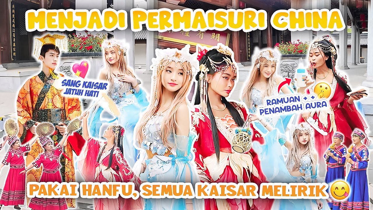 DISULAP JADI PERI KERAJAAN CHINA, Pake Hanfu Bareng Temen Model 👑✨ Sekalian Diajarin Cara Pose 🤩