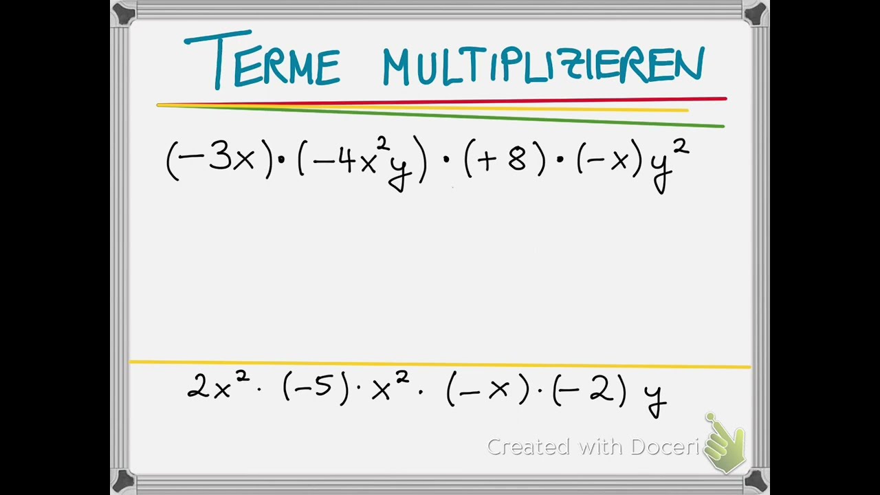 Terme vereinfachen, Produkte, Multiplikation  mit Übungen