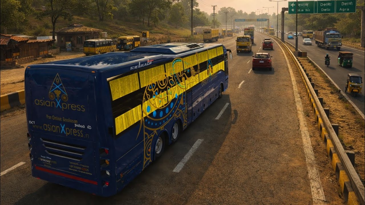 AsianXpress 🐘 Prakash Celeste Volvo B11R 9400 AC Sleeper bus mod| Indian Highway | ETS2 India 🇮🇳✨