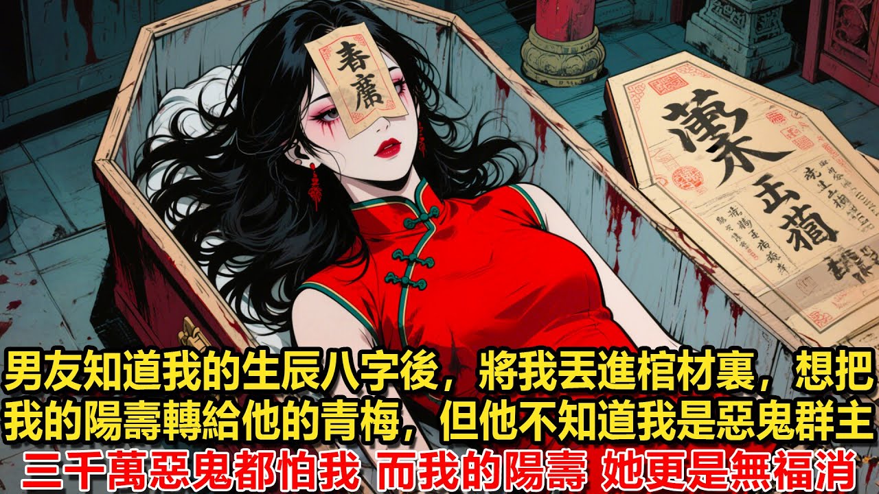 男友知道我的生辰八字後，將我丟進棺材裏，想把我的陽壽轉給他的青梅，但他不知道我是惡鬼群主，三千萬惡鬼都怕我，而我的陽壽，她更是無福消！