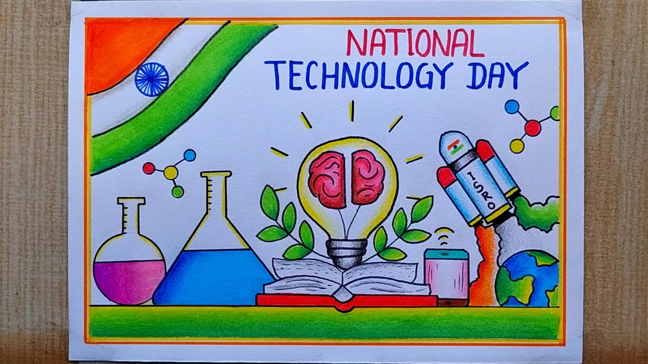 National Technology day Poster drawing easy, 11 May| Technology Day Poster| National Technologies
