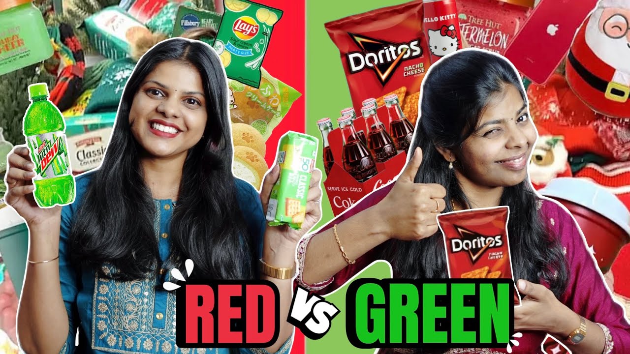 GREEN💚 vs RED❤️ Christmas Shopping Challenge with Ft.@Sharmila_George  Jenni’s Hacks