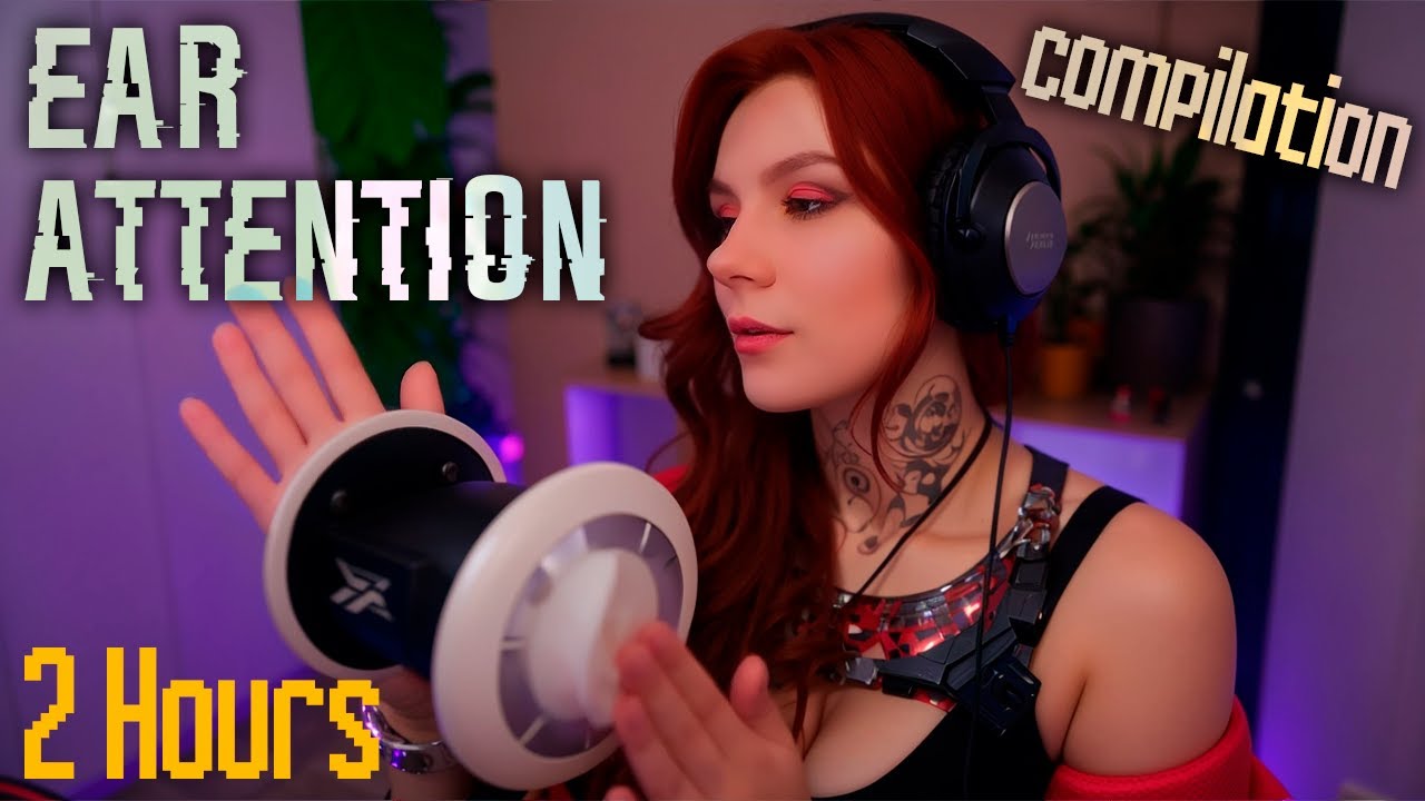ASMR Deep Ear Attention for 2 Hours 💎 Ear Massage, Mic Brushing, Latex Gloves, Fluffy Cover and More