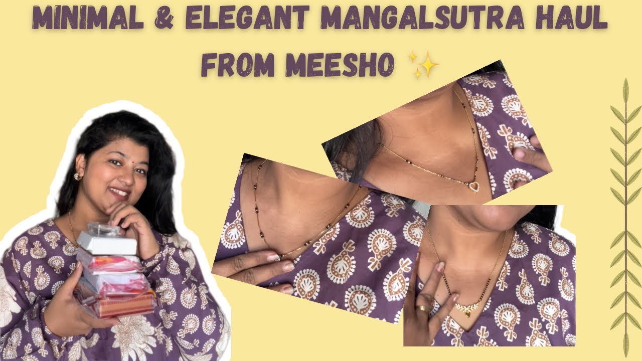 Minimal & Elegant Mangalsutra Haul from Meesho ✨