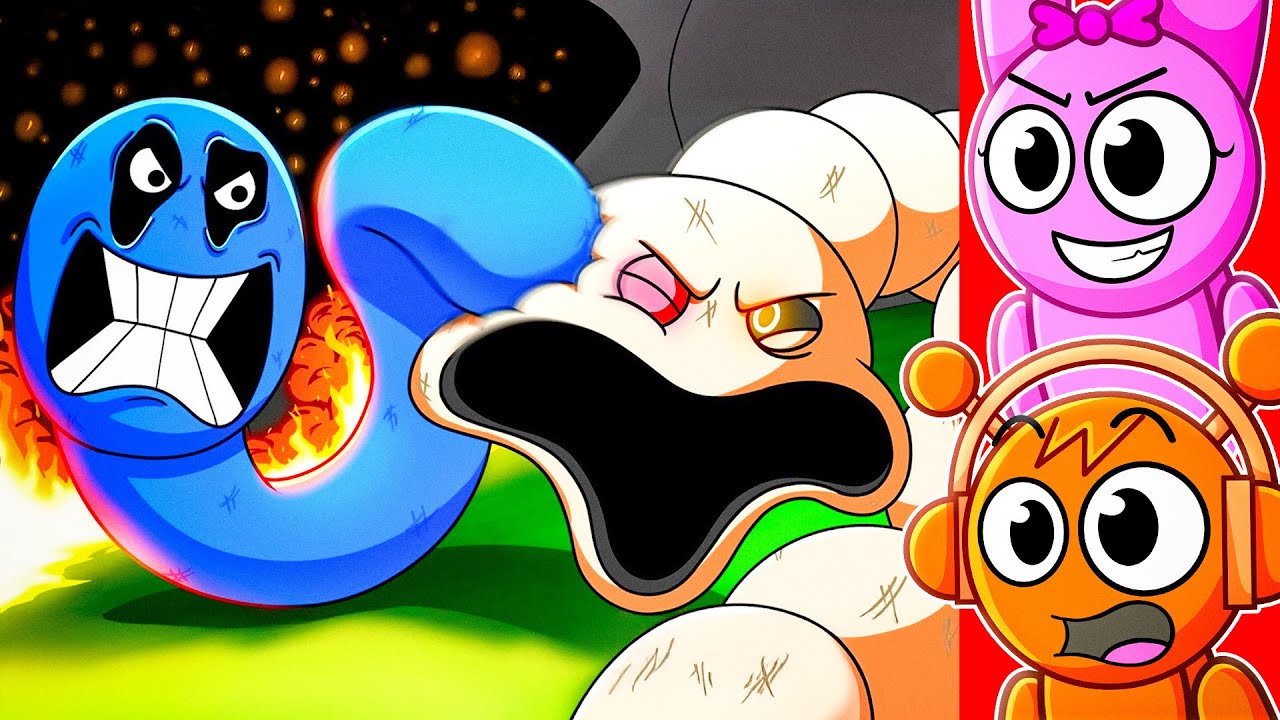 HUNGRY SNAKE vs BIG WORM! (Cartoon Animation)