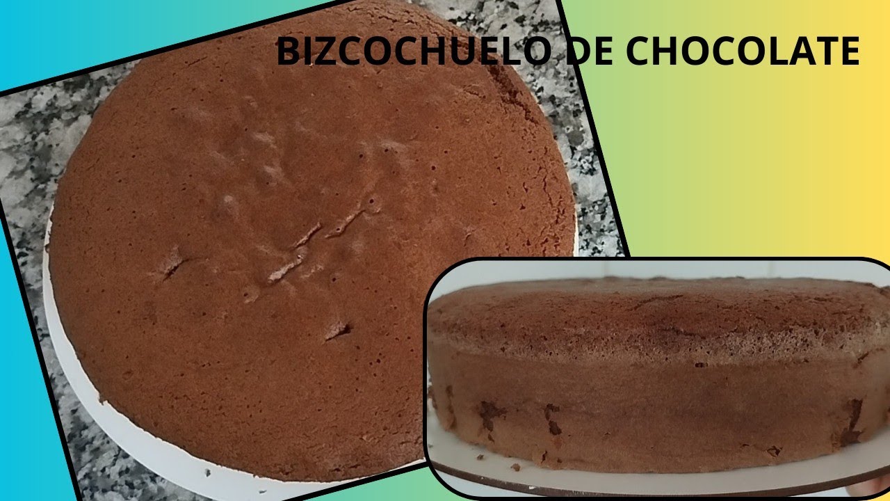 Bizcochuelo de chocolate super esponjoso ,receta facil y con pocos ingredientes 