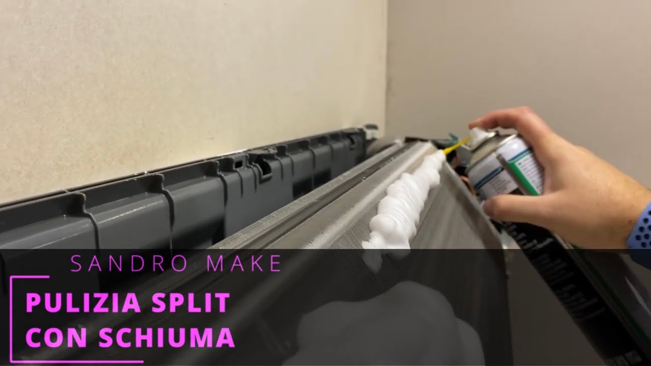 pulire il condizionatore di casa in modo professionale con schiuma