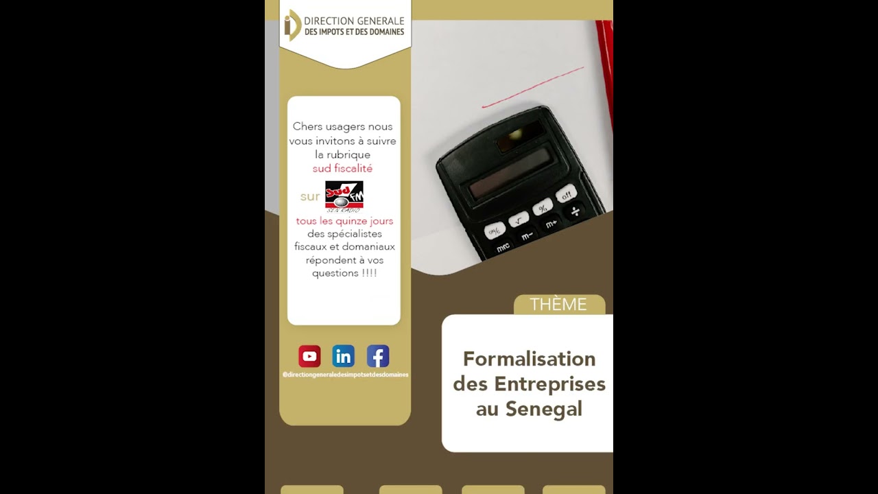 Accompagnement à la formalisation des entreprises sénégalaises