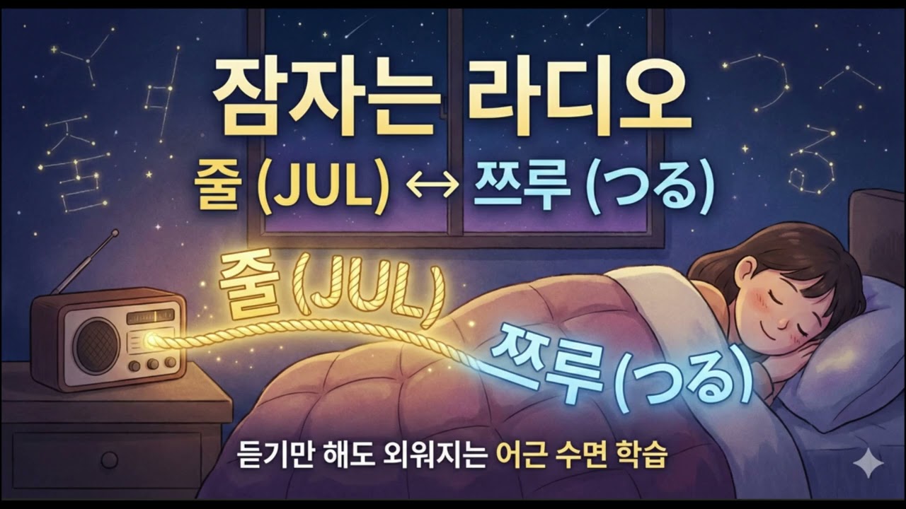 [충격] 잠들기 전 5분, 일본어 단어 10개가 뇌에 자동 각인됩니다. (1436 법칙의 마술) 🌙