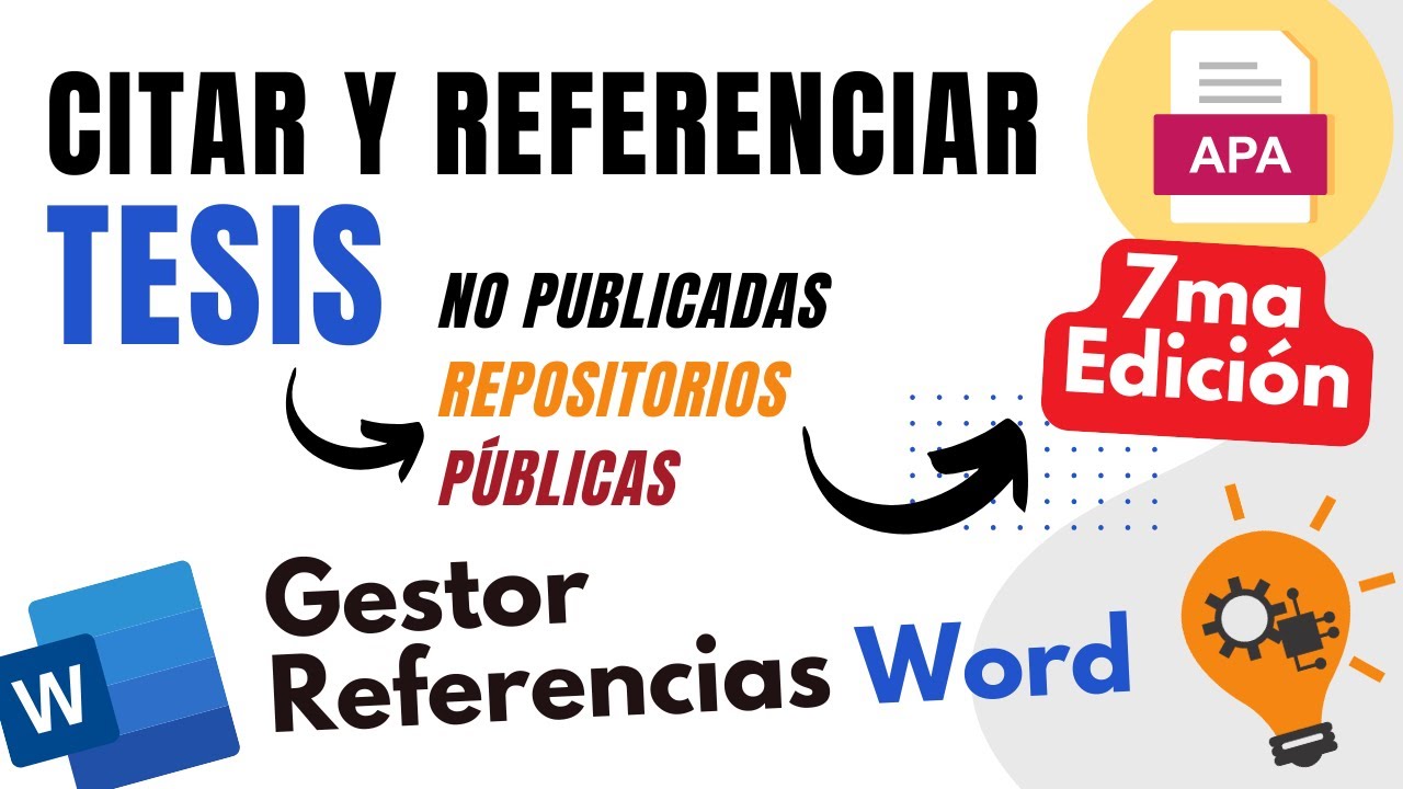 📖 Cómo CITAR y REFERENCIAR TESIS en Word con APA 7ma Edición FÁCILMENTE 🎓