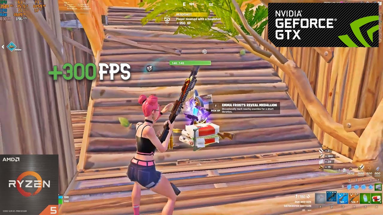 Gtx 1050ti + Ryzen 5 5500 Fortnite Chapter 5 Season 4 - Peroformance Mode 1920X1080