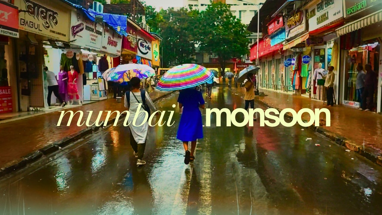 Mumbai Monsoon Rain Walk: Dadar Streets & Market | 4K 100fps HDR