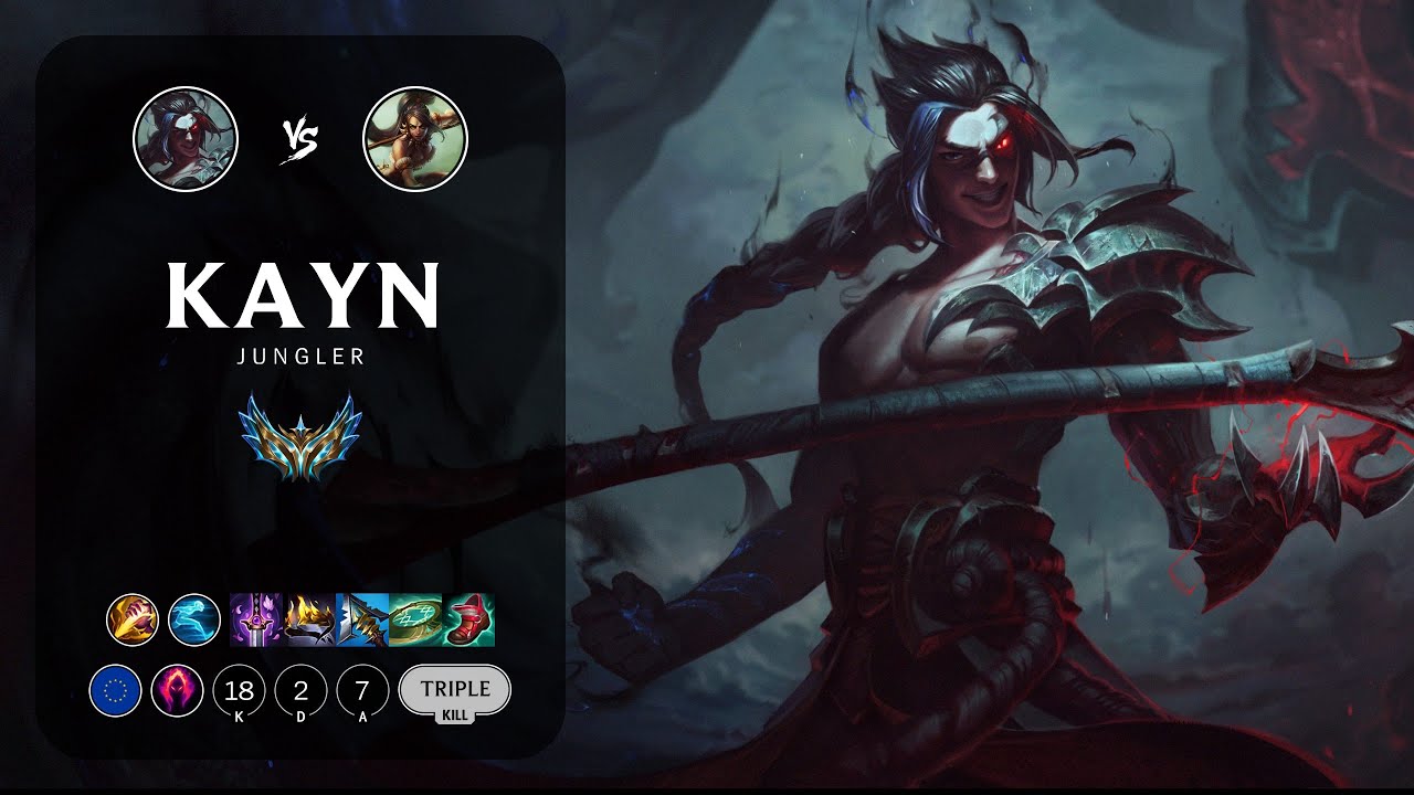Kayn Jungle vs Nidalee - EUW Challenger Patch 14.6