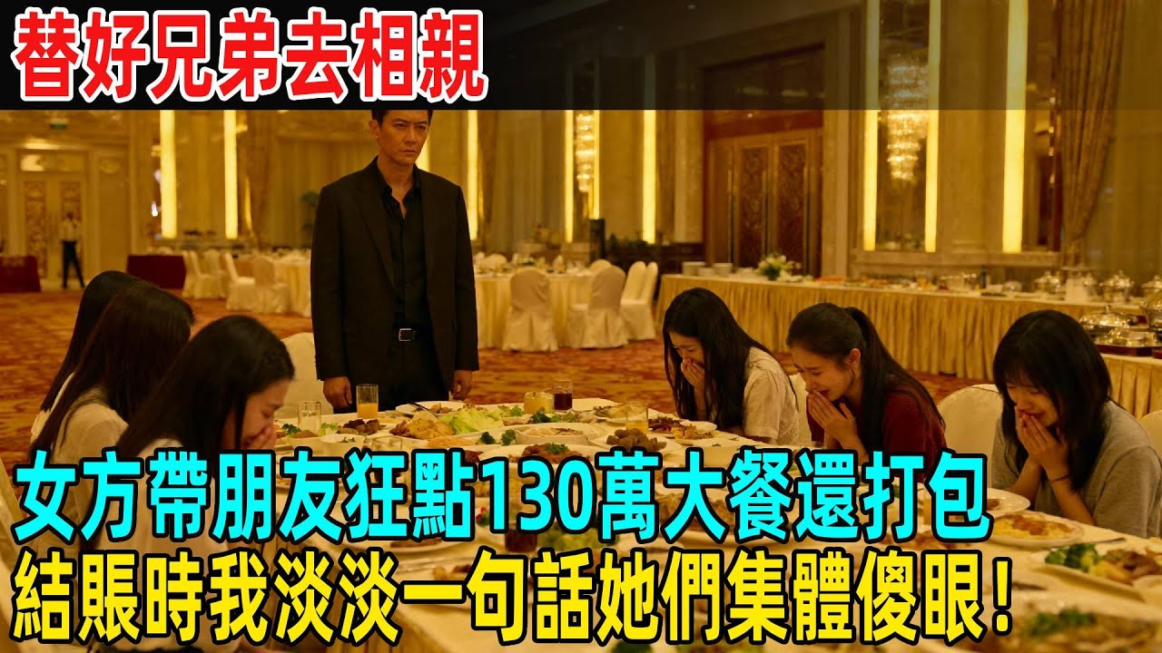替好兄弟去相親，女方帶朋友狂點130萬大餐還打包，結賬時我淡淡一句話她們集體傻眼！ #故事頻道 #感人壹幕 #分享#老年生活 #人生感悟