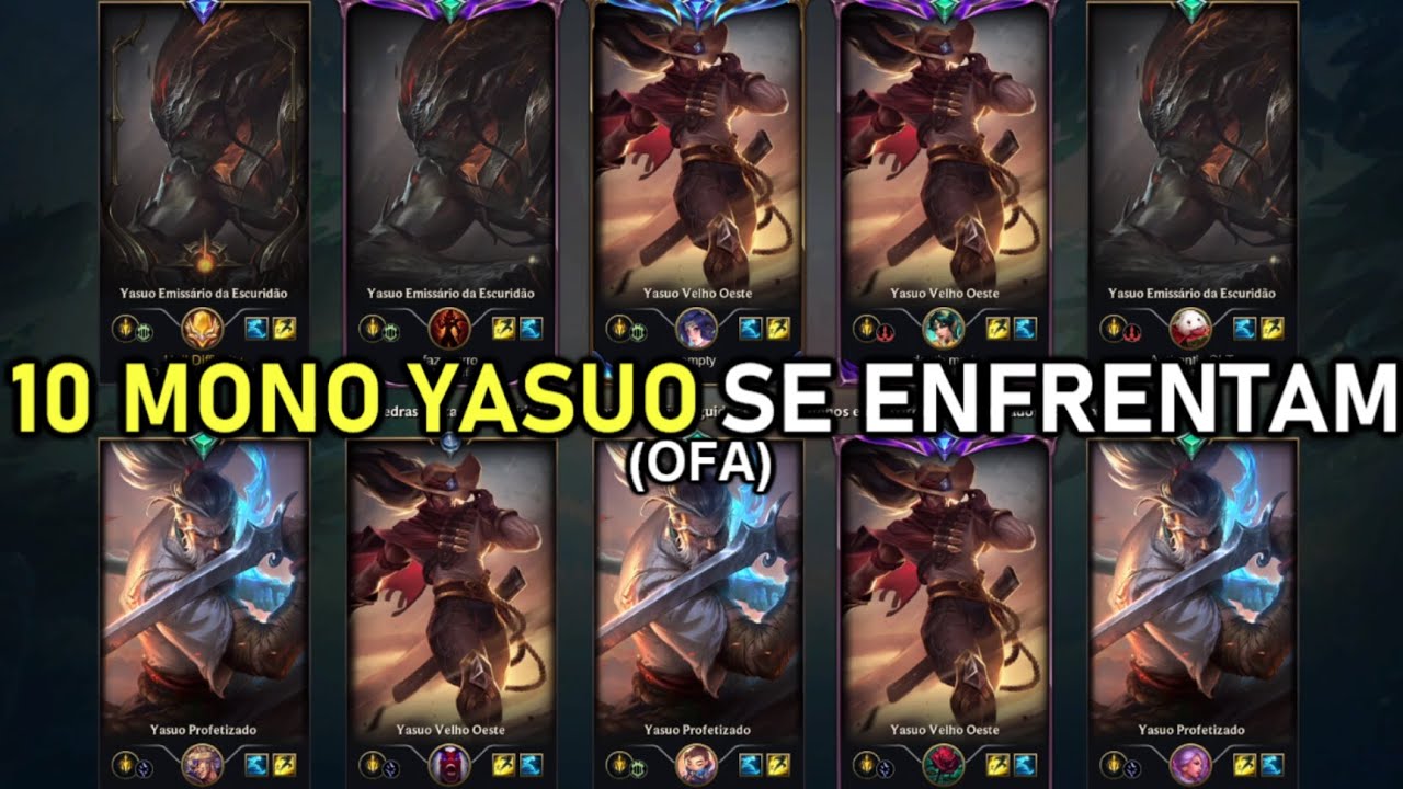 TODOS POR UM, MAS SÃO 10 MONO YASUO NA PARTIDA (14 milhões de maestria)