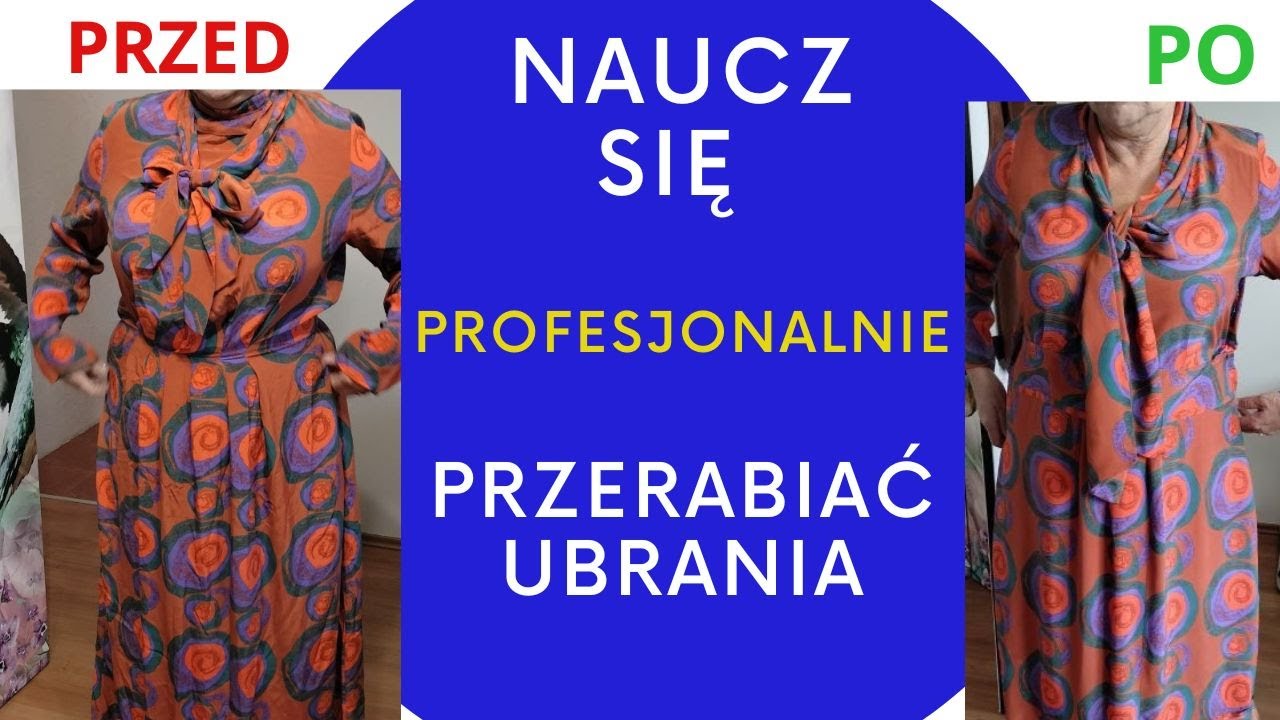 Przeróbka SUKIENKI, poszerzanie sukienki, NAUKA USŁUG krawieckich. szycie zawodowe, Usługi POPRAWEK