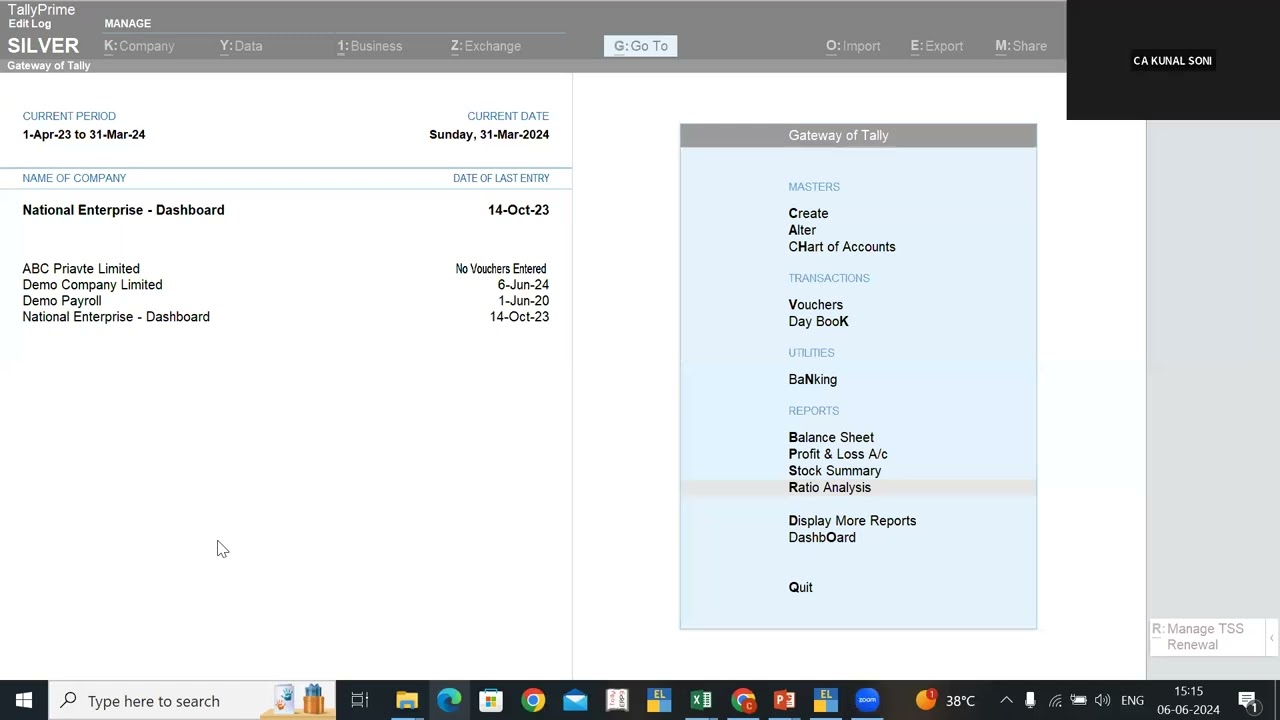 Two-Day Training on Accounting Tools to Automate, Connect & Visualise on Tally Prime-Part 1