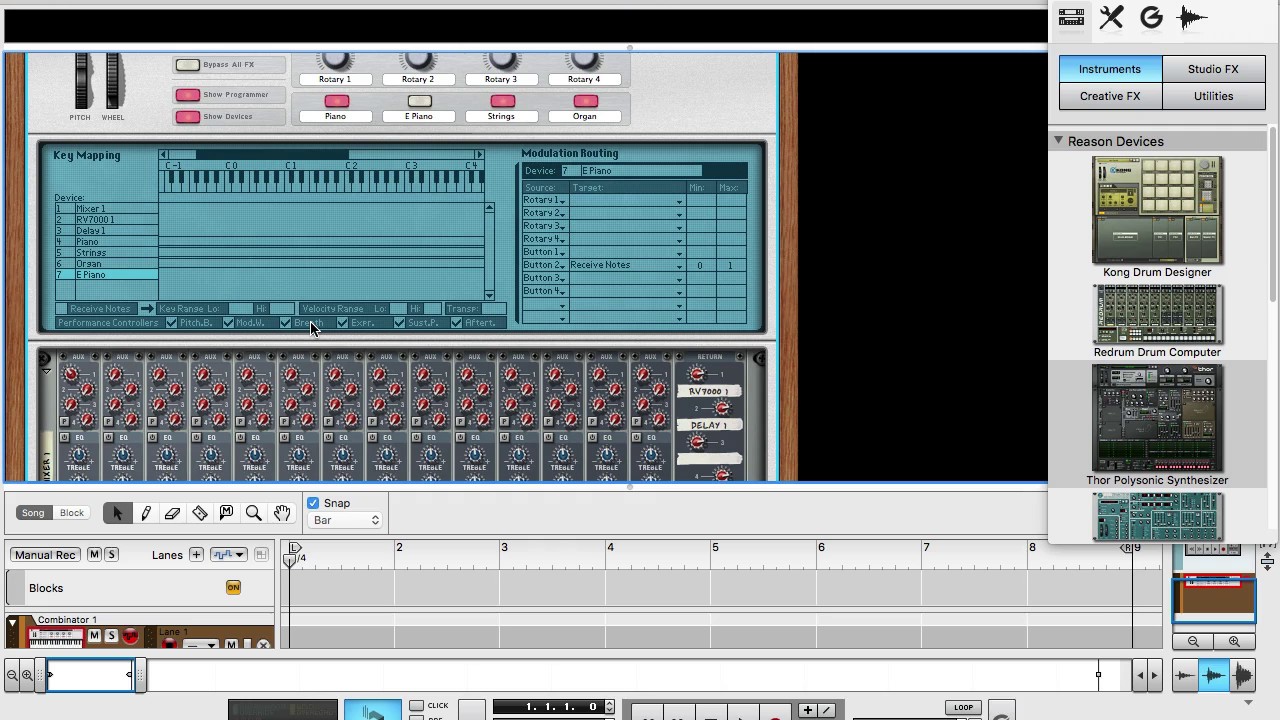 Reason: Combinando Timbres de Maneira Simples