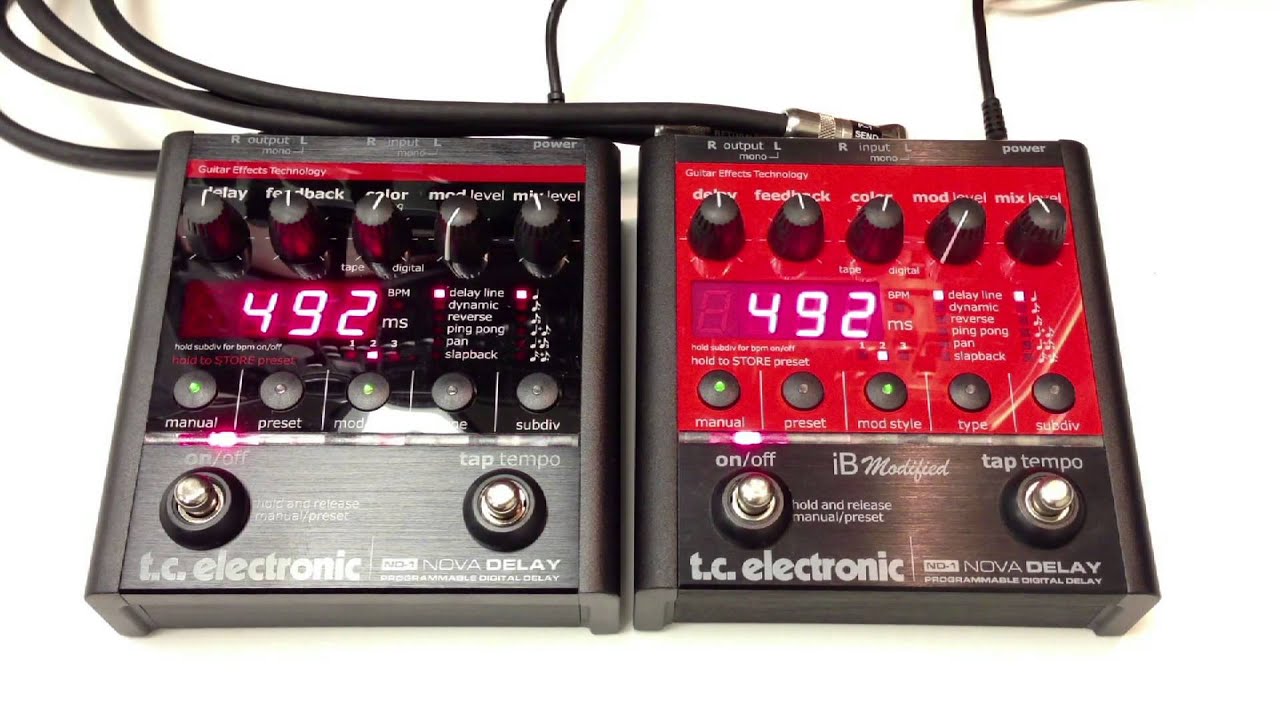TC Electronic Nova Delay vs iB Modified ND-1