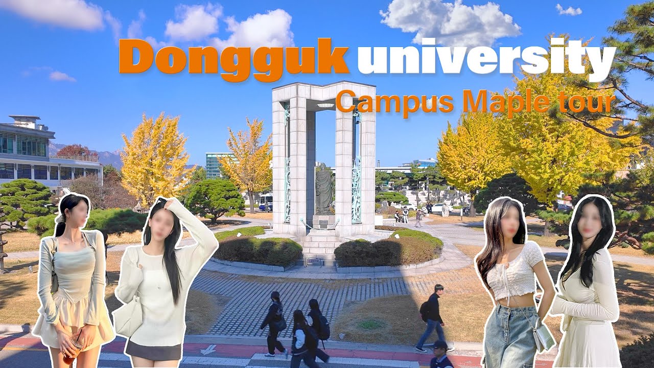 🍁🍂 동국대 캠퍼스 가을 단풍 투어 | Dongguk University Maple Tour | 4k HDR | KOREA College