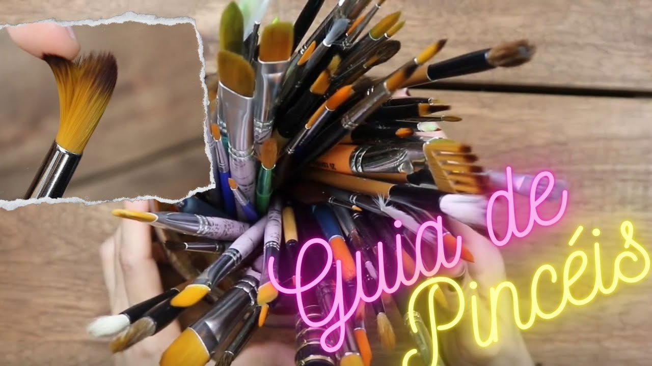 GUIA DE PINCÉIS DE AQUARELA PARA INICIANTES - Qual pincel comprar? Qual a diferença dos pincéis?