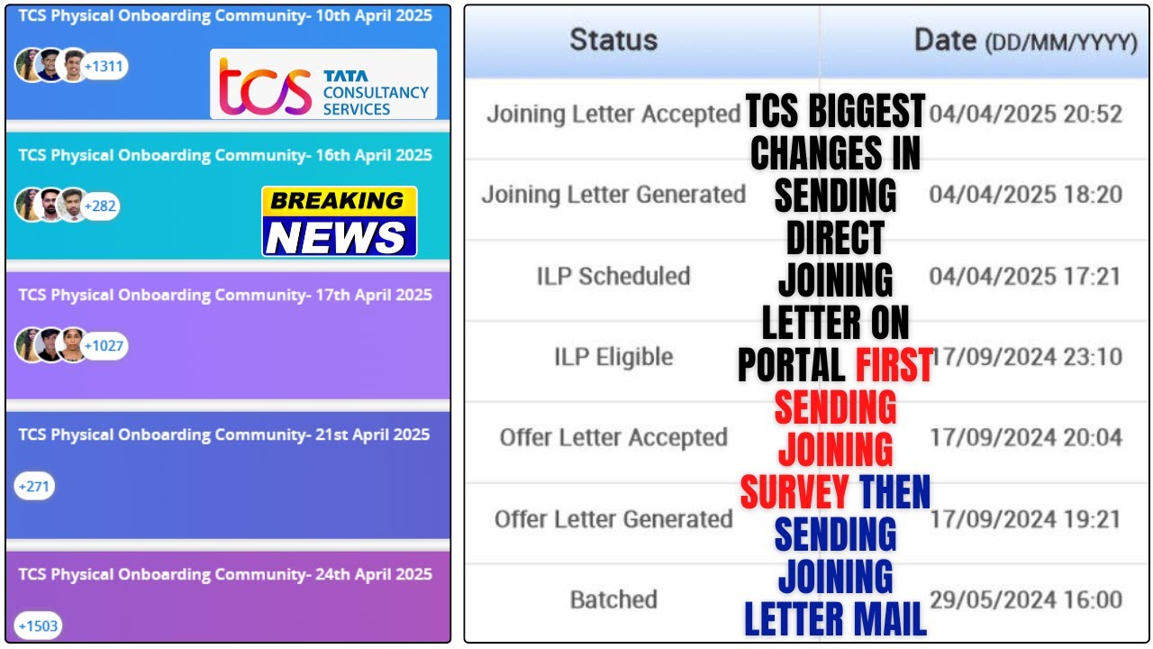 TCS Big Change Onboarding Process | Joining Criteria |Joining Survey | ILP Scheduled |Joining Letter