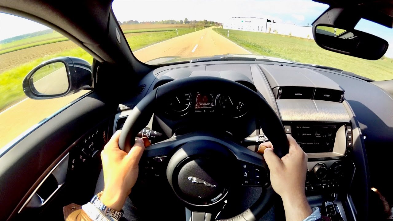 2017 Jaguar F TYPE V6 S with SportExhaust LOUD & FAST POV 4k