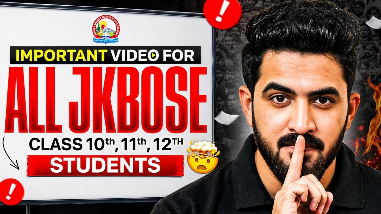 Important Video For All JKBOSE Class 10th, 11th, 12th Students 😱 | JKBOSE Wallah