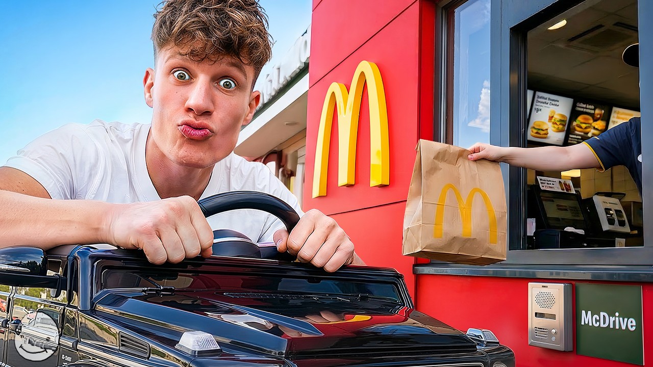 Ich fahre mit einem MINI AUTO durch den McDrive
