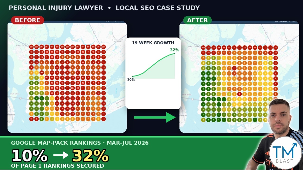 Personal Injury Lawyer from 10% to 30% Page 1 rankings Secured - #seocasestudy