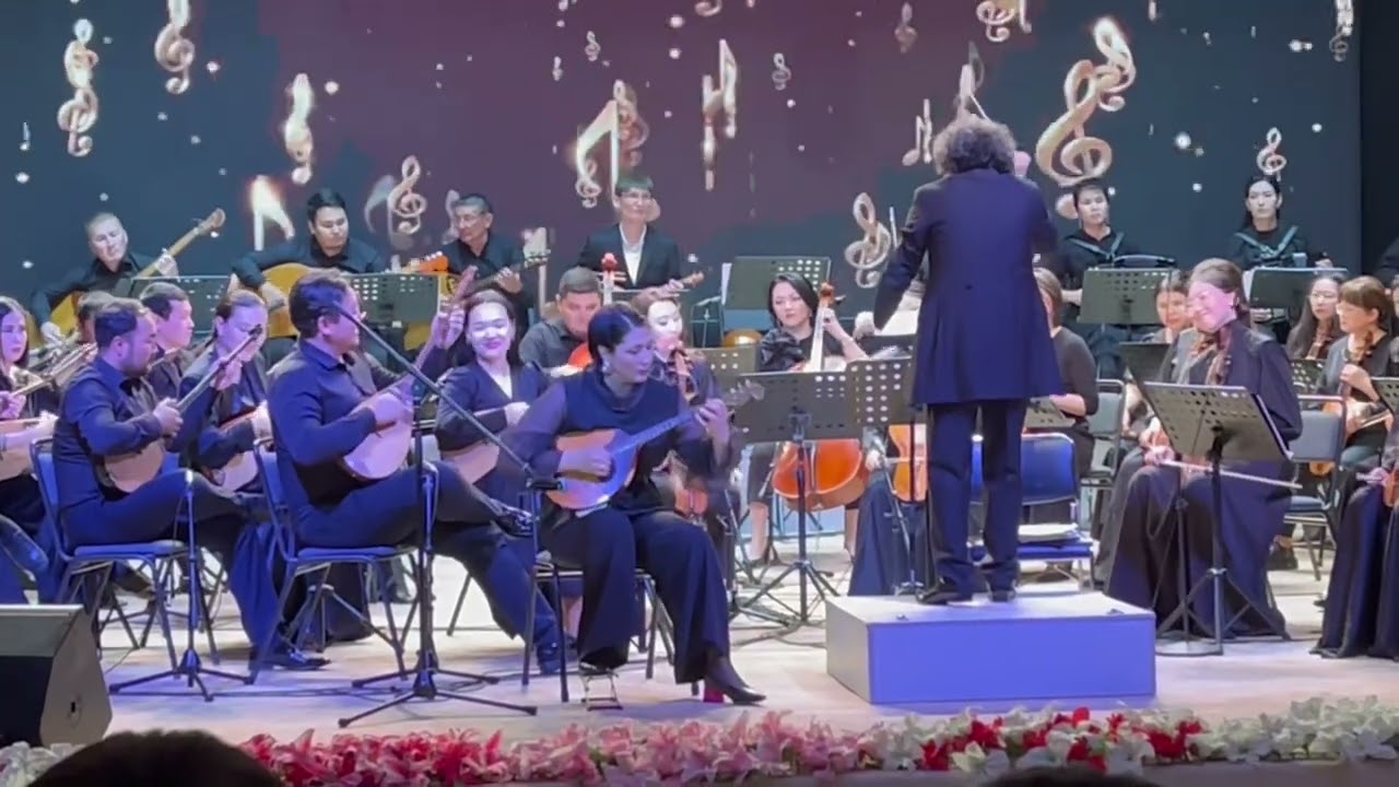 С. Качалин Старое банджо ,￼Асанова Сания сопровождение казахского народа оркестра им.Абыл Тарақұлы 