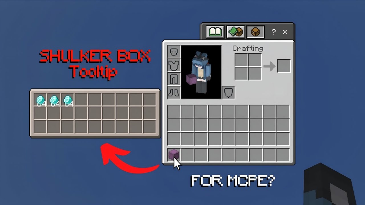Shulker Box Tooltip Texture Pack &ndash; Levi launcher mods (MCPE 1.26x) 