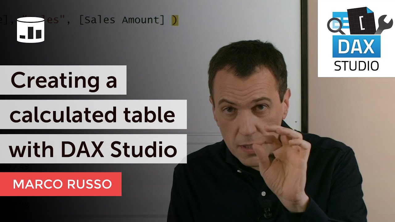 Creating a calculated table with DAX Studio