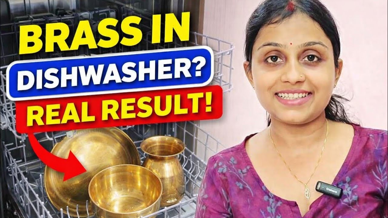 SHOCKING!! क्या हुआ जब मैंने पीतल के बर्तन Dishwasher मे डाल दिए😱~I wash brass vessels in dishwasher