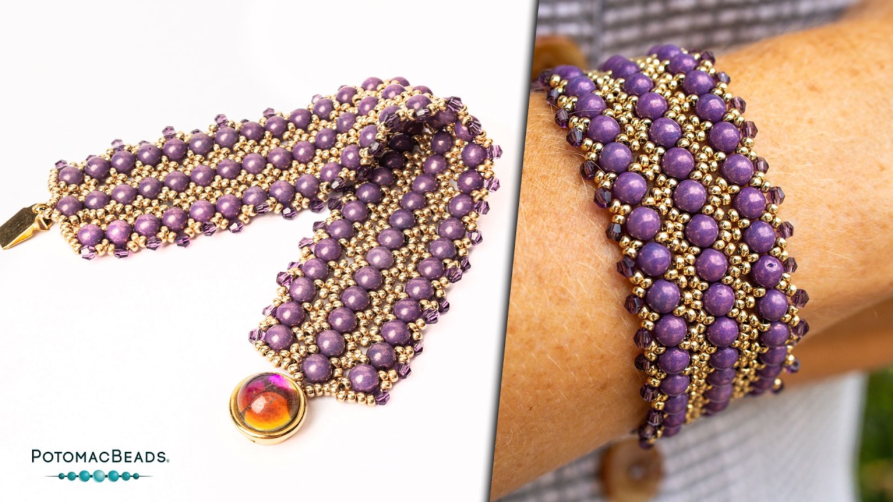 Triple Lace RounDuo Bracelet - DIY Jewelry Making Tutorial by PotomacBeads