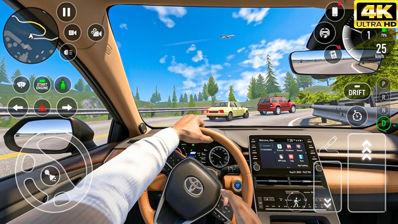 Toyota Avalon TRD Realistic POV Drive - Car Parking Driving School Gameplay | 4K Ultra Graphics