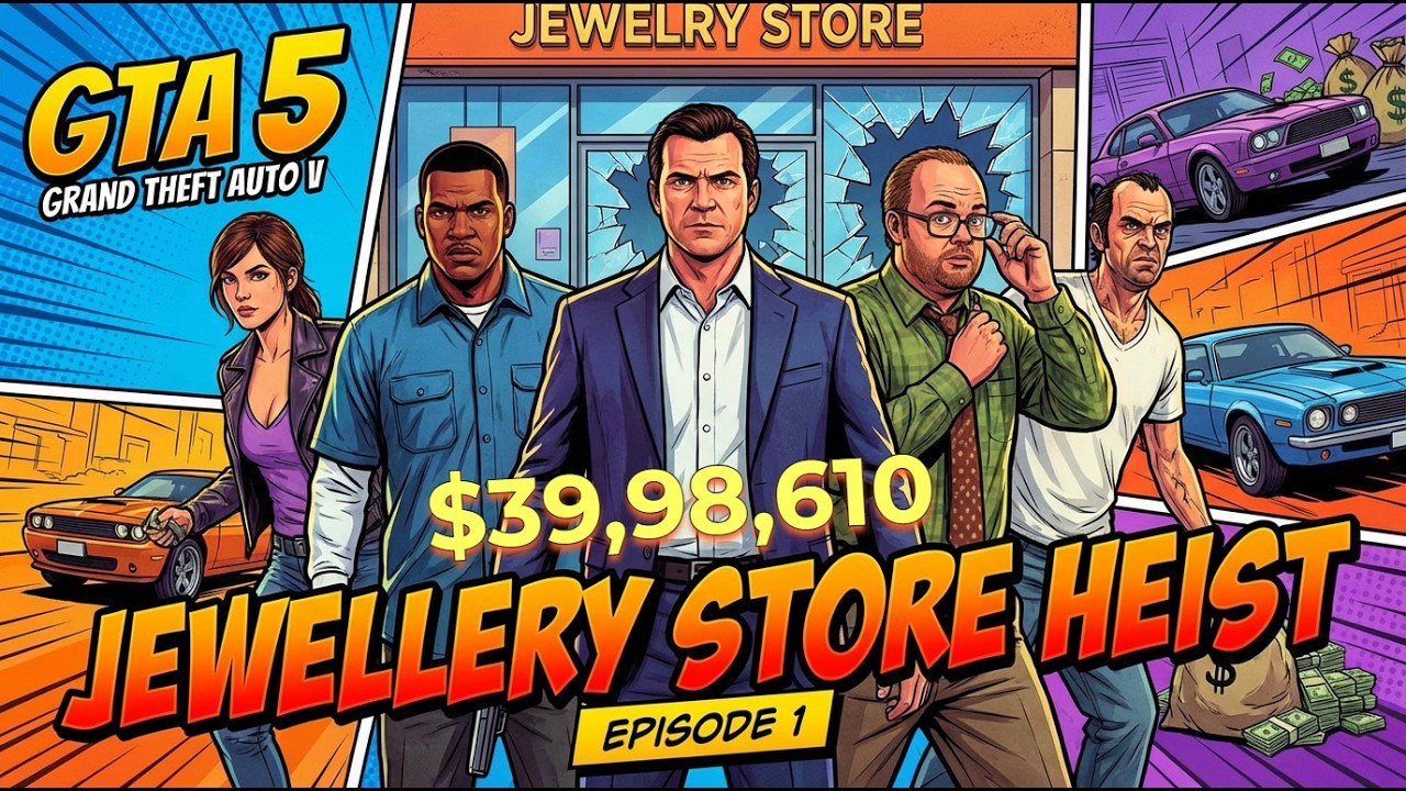 Perfect GTA 5 Jewellery Heist of $39,98,610 | Flawless Plan, Clean Escape & Big Payout!