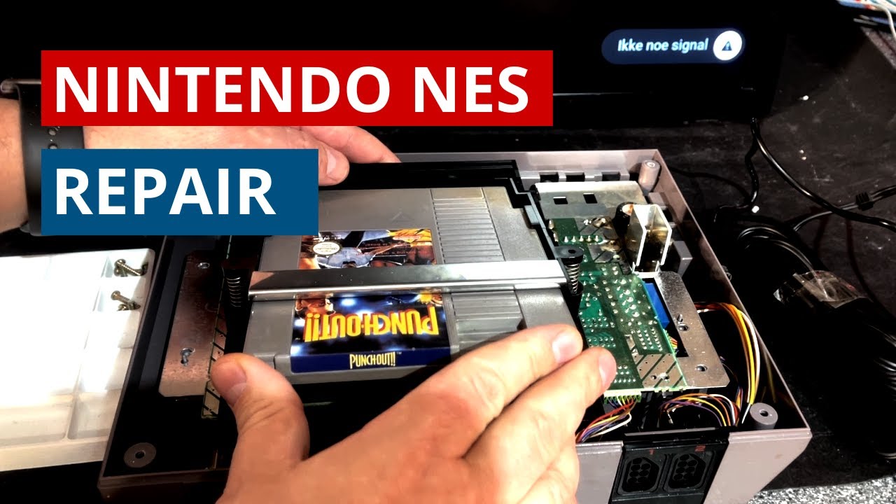 Broken Nintendo NES games console repair and restoration