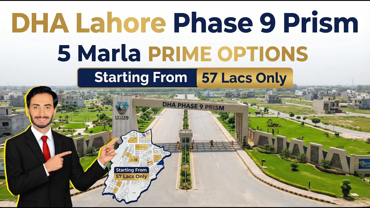 Buy Possession Plots in DHA Lahore Phase 9 Prism Q R K Blocks | Detailed Price Update Feb 2026