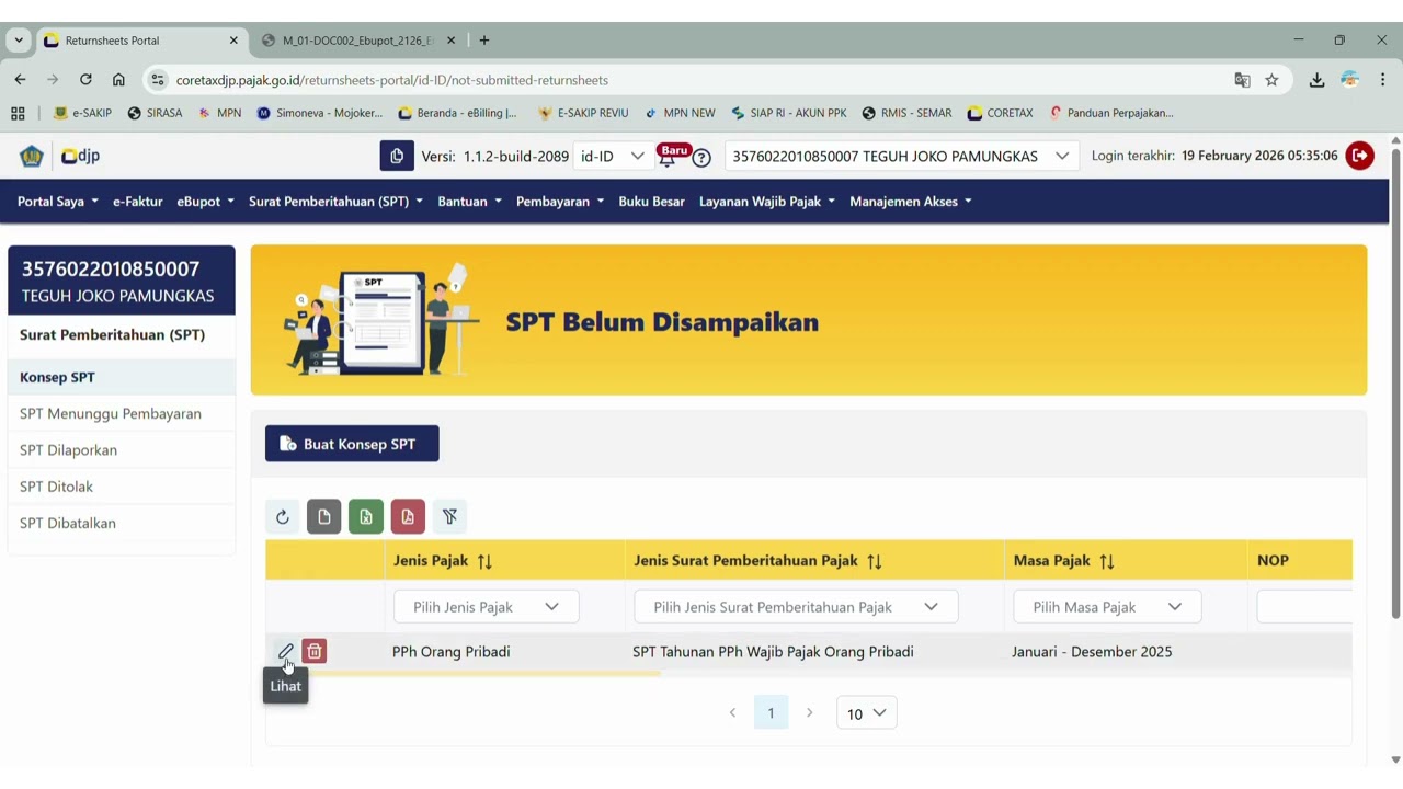 TUTORIAL LAPOR SPT CORETAX KEC  MAGERSARI