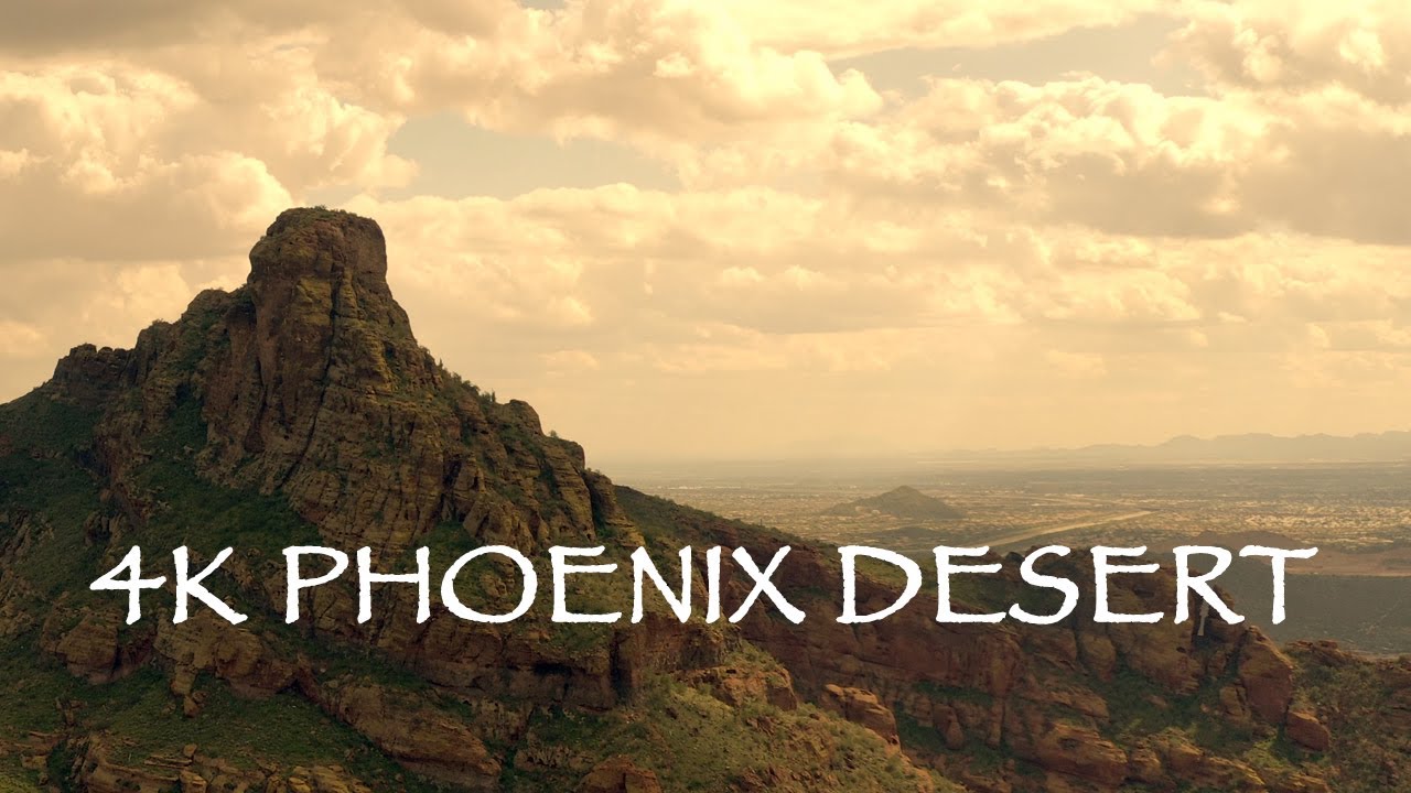 4K Aerial - Above Sonoran Desert in Phoenix, Arizona